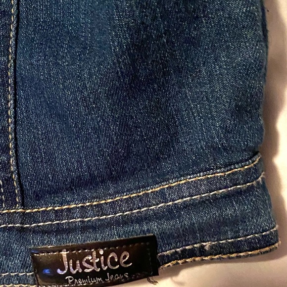 Justice Girl’s Denim Vest with Bling on Collar - Picture 4 of 8